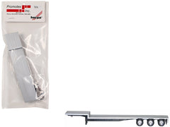 48ft 3-Axle Drop Deck Trailer with Chrome Wheels and Silver Top 1/87 (HO) Plastic Model by Promotex