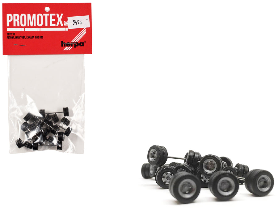 Goldhofer Trailer Wheelsets (12 Sets) 1/87 (HO) Plastic Model by Promotex