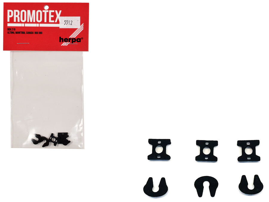 Fifth Wheel Sets (3 Sets) 1/87 (HO) Plastic Model by Promotex