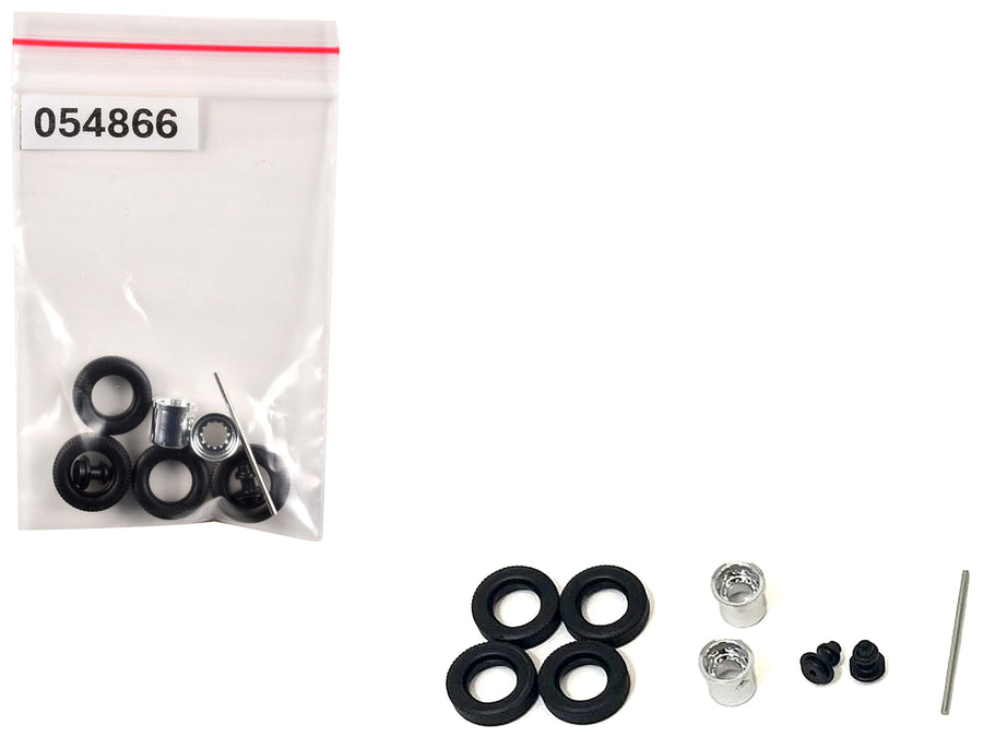 Rear Hypoid Wheelset Chrome 1/87 (HO) Plastic Model by Promotex