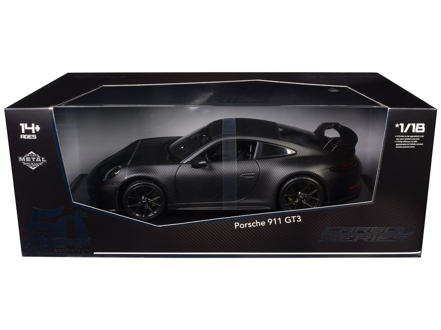 Porsche 911 GT3 Carbon Fiber "Carbon Series - Bburago 50th Anniversary" 1/18 Diecast Model Car by Bburago