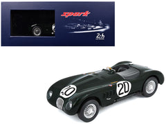 Jaguar XK 120 C #20 Peter Walker - Peter Whitehead "Jaguar Cars Ltd" Winner "24 Hours of Le Mans" (1951) with Acrylic Display Case 1/18 Model Car by Spark