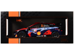 Hyundai i20 N Rally1 #11 Thierry Neuville - Martijn Wydaeghe Winner "Central European Rally" (2023) 1/18 Diecast Model Car by IXO Models