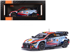 Hyundai i20 N Rally1 #11 Thierry Neuville - Martijn Wydaeghe Winner "Rallye Monte-Carlo" (2024) 1/18 Diecast Model Car by IXO Models