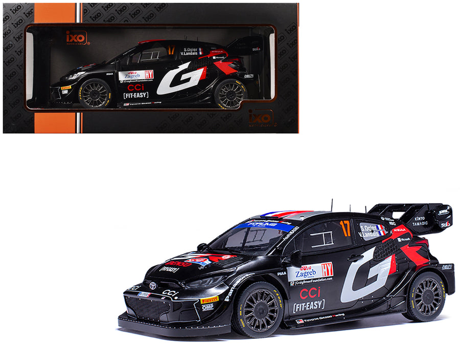 Toyota GR Yaris Rally1 Hybrid #17 Sebastien Ogier - Vincent Landais Winner "Rally Croatia" (2024) 1/18 Diecast Model Car by IXO Models