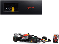Red Bull Racing RB19 #1 Max Verstappen "Oracle" Winner Formula One F1 "Dutch GP" (2023) with Pit Board and Acrylic Display Case 1/18 Model Car by Spark