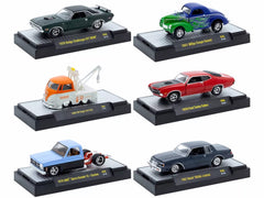 "Auto-Thentics" 6 piece Set Release 96 IN DISPLAY CASES Limited Edition 1/64 Diecast Model Cars by M2 Machines
