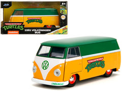1961 Volkswagen Bus "Teenage Mutant Ninja Turtles" Green and Yellow with White Interior "Hollywood Rides" Series 1/32 Diecast Model Car by Jada
