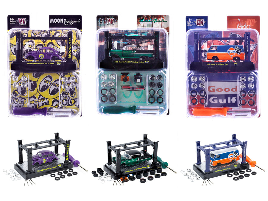 Model Kit 3 piece Car Set Release 80 Limited Edition to 9600 pieces Worldwide 1/64 Diecast Model Cars by M2 Machines