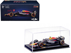 Red Bull Racing RB20 #1 Max Verstappen "Oracle" Formula One F1 World Championship (2024) with Driver Figure and Display Case "Race" Series 1/43 Diecast Model Car by Bburago