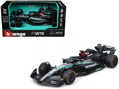 Mercedes-AMG F1 W15 E Performance #63 George Russell "Petronas" Formula One F1 World Championship (2024) "Race" Series 1/43 Diecast Model Car by Bburago