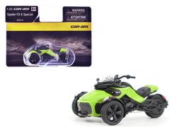 Can-Am Spyder F3-S Special 3-Wheel Motorcycle Manta Green 1/32 Diecast Model by BRP Models