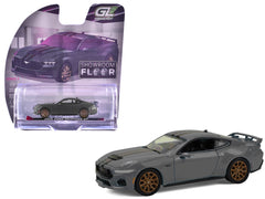 2024 Ford Mustang GT Dark Matter Gray with Black and Red Stripes "Showroom Floor" Series 7 1/64 Diecast Model Car by Greenlight