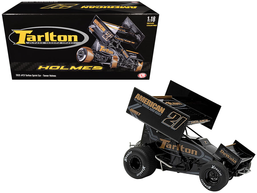 Winged Sprint Car #21 Tanner Holmes "Tarlton - American Rock and Rent" (2025) 1/18 Diecast Model Car by ACME