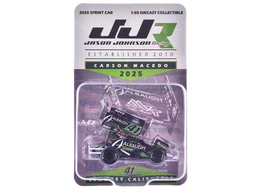 Winged Sprint Car #41 Carson Macedo "Albaugh" Jason Johnson Racing (2025) 1/50 Diecast Model Car by ACME