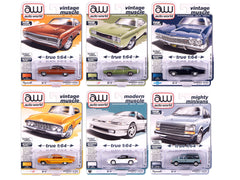 Auto World Premium 2025 Release 2 Set A of 6 pieces 1/64 Diecast Model Cars by Auto World