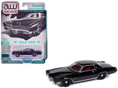 1967 Cadillac Eldorado Sable Black with Red Interior "Luxury Cruisers" Series 1/64 Diecast Model Car by Auto World