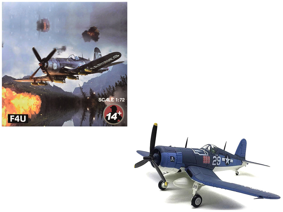 Vought F4U-1D Corsair Fighter Aircraft "VF-17 Jolly Rogers 16-Victory Ace Lt. (jg) Ira Kepford" (1944) United States Navy 1/72 Diecast Model Airplane
