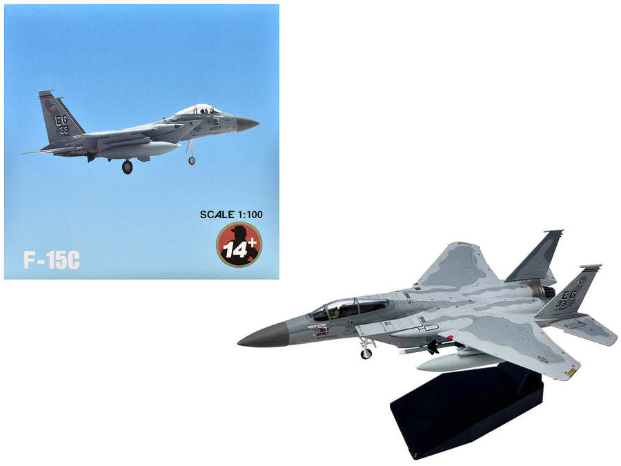 McDonnell Douglas F-15C Eagle Aircraft "MiG Killer Gulf Spirit 58th Tactical Fighter Squadron 33rd Tactical Fighter Wing Desert Storm" (1991) United States Air Force 1/100 Diecast Model Airplane
