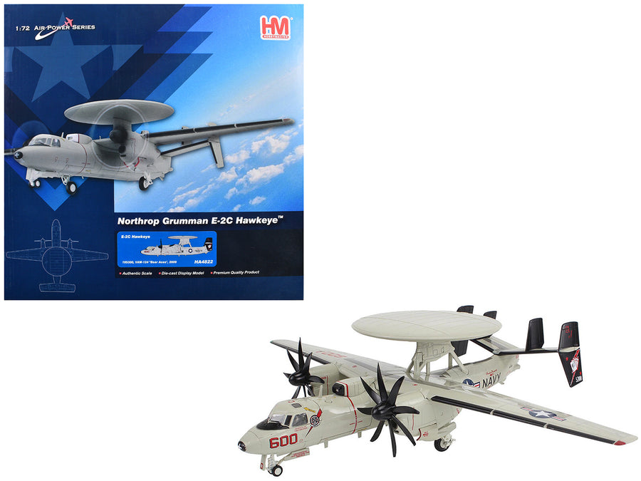 Northrop Grumman E-2C Hawkeye Aircraft "165300 VAW-124 Bear Aces" (2009) United States Navy "Air Power Series" 1/72 Diecast Model by Hobby Master