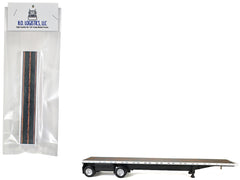 High Boy Spread Axle Flatbed Trailer White 1/87 (HO) Plastic Model Car by HO Logistics