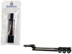 Low Boy Flatbed Trailer Black 1/87 (HO) Plastic Model Car by HO Logistics