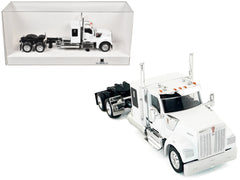 Kenworth W990 with Flat Top Sleeper Cab White 1/87 (HO) Plastic Model Car by HO Logistics