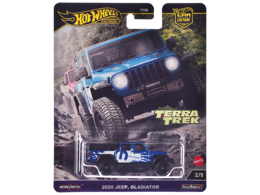 2020 Jeep Gladiator Pickup Truck Blue Metallic "MOPAR" "Terra Trek" Series Diecast Model Car by Hot Wheels