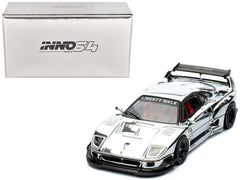 LBWK (Liberty Walk) F40 Chrome Silver 1/64 Diecast Model Car by Inno Models