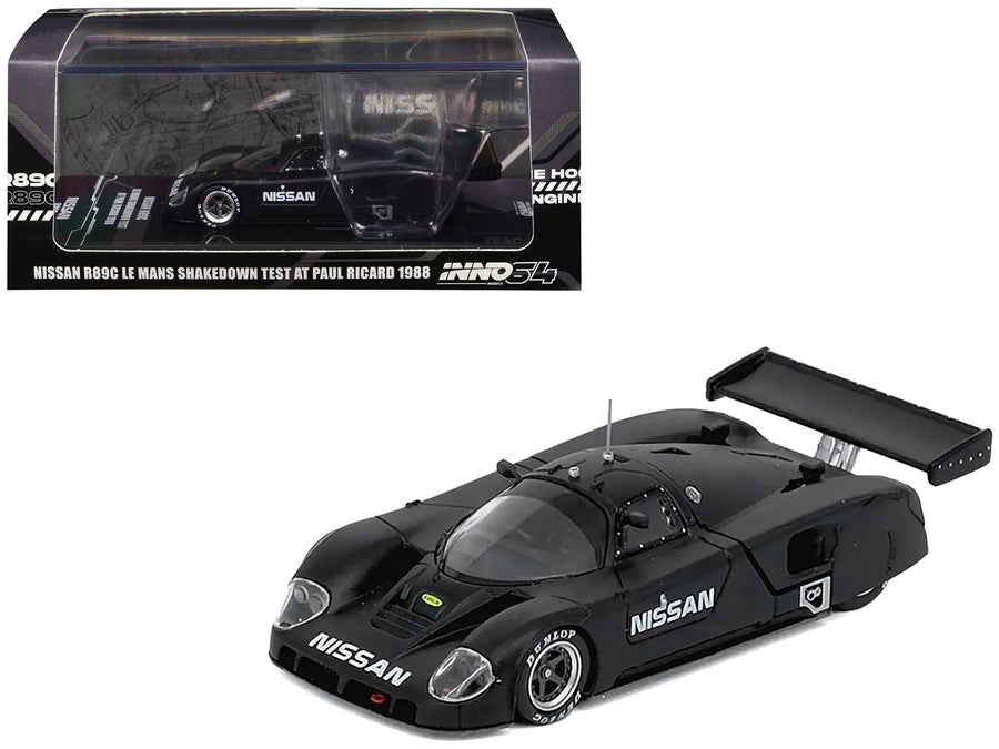 Nissan R89C Matt Black "Le Mans Shakedown Test at Paul Ricard 1988" 1/64 Diecast Model Car by Inno Models