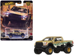 2017 Ford F-150 Raptor Pickup Truck Gold Metallic with Graphics "HW Off Road" Series Diecast Model Car by Hot Wheels