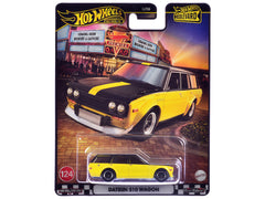 Datsun 510 Wagon Yellow and Black "Boulevard" Series Diecast Model Car by Hot Wheels