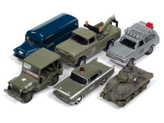 "Military" Set A of 6 pieces 2024 Release 2 Limited Edition Diecast Models by Johnny Lightning
