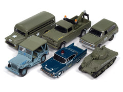 "Military" Set B of 6 pieces 2024 Release 2 Limited Edition Diecast Models by Johnny Lightning