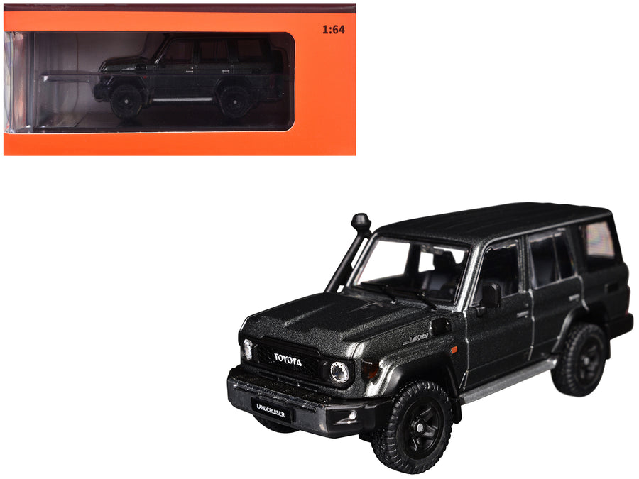 Toyota Land Cruiser (J76) Gray Metallic 1/64 Diecast Model Car by GCD