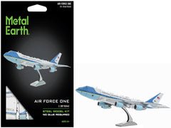 Model Kit Boeing 747 Transport Aircraft "Air Force One Presidential Plane" United States Air Force (Moderate Difficulty) Steel Model by Metal Earth