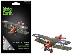 Model Kit Sopwith Camel Aircraft "World War I" British Royal Flying Corps (Moderate Difficulty) Steel Model by Metal Earth