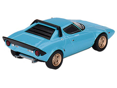 Lancia Stratos HF Stradale Azzuro Chiaro Blue Limited Edition to 1800 pieces Worldwide 1/64 Diecast Model Car by Mini GT