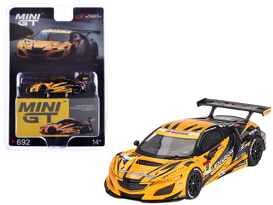 Honda NSX GT3 EVO22 #18 Takashi Kobayashi - Syun Koide "Team UpGarage" "Super GT Series" (2023) Limited Edition 1/64 Diecast Model Car by Mini GT
