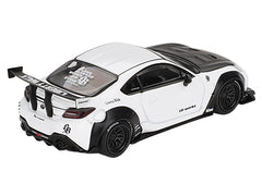 Toyota GR86 "LB-Nation - Liberty Walk" White with Carbon Hood Limited Edition 1/64 Diecast Model Car by Mini GT