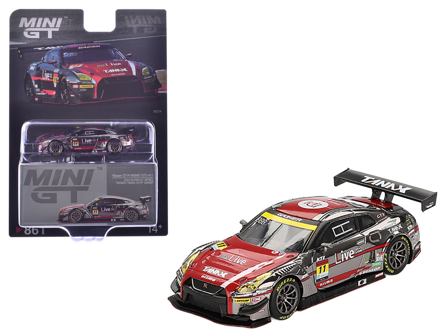 Nissan GT-R NISMO GT3 #11 Ryuichiro Tomita - Keishi Ishikawa - Yusuke Shiotsu "GAINER TANAX" "Super GT Series" (2023) Limited Edition 1/64 Diecast Model Car by Mini GT