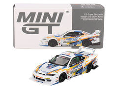 Nissan "LB-Super Silhouette" S15 SILVIA RHD (Right Hand Drive) #555 Yukio Fausto "Formula Drift Japan" (2023) Limited Edition 1/64 Diecast Model Car by Mini GT