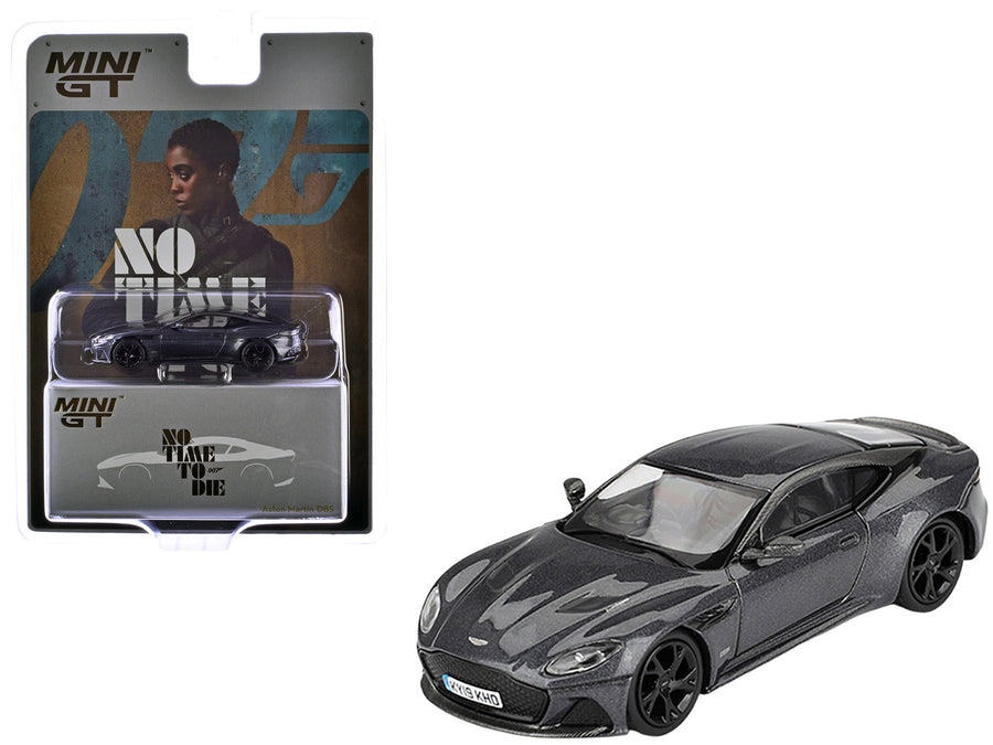 Aston Martin DBS RHD (Right Hand Drive) Gray Metallic 007 James Bond "No Time to Die" (2021) Movie Limited Edition 1/64 Diecast Model Car by Mini GT
