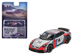 Porsche 911 Dakar #14 "Rally 1978" Ice Gray Metallic Limited Edition 1/64 Diecast Model Car by Mini GT