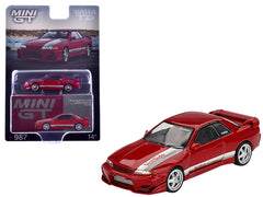 Nissan Skyline GT-R (R32) RHD (Right Hand Drive) "Veilside Combat C-I" Gem Red Metallic Limited Edition 1/64 Diecast Model Car by Mini GT