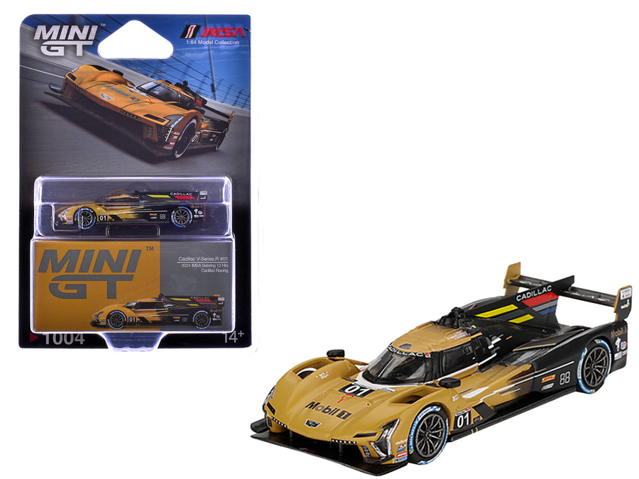 Cadillac V-Series.R #01 Sebastien Bourdais - Scott Dixon - Renger van der Zande "Cadillac Racing" 2nd Place IMSA "12 Hours of Sebring" (2024) Limited Edition 1/64 Diecast Model Car by Mini GT