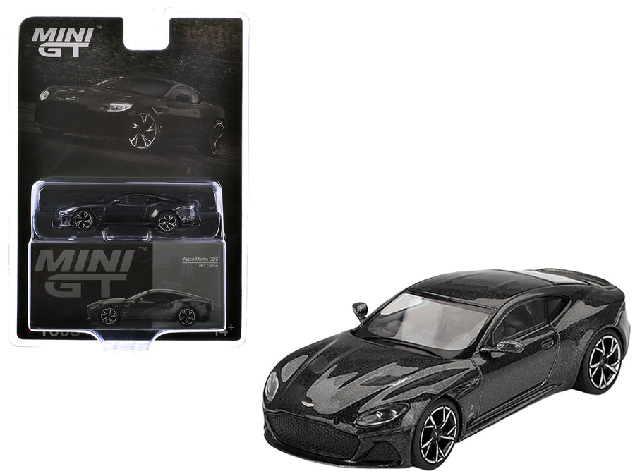 Aston Martin DBS RHD (Right Hand Drive) "007 Edition" Black Metallic Limited Edition 1/64 Diecast Model Car by Mini GT