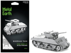 Model Kit American Sherman Tank (Moderate Difficulty) Steel Model by Metal Earth