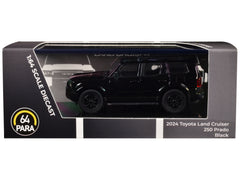 2024 Toyota Land Cruiser 250 Prado Black 1/64 Diecast Model Car by Paragon Models
