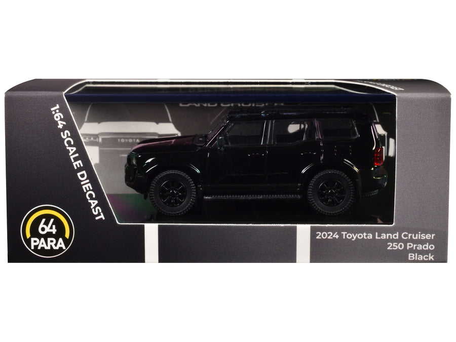 2024 Toyota Land Cruiser 250 Prado Black 1/64 Diecast Model Car by Paragon Models